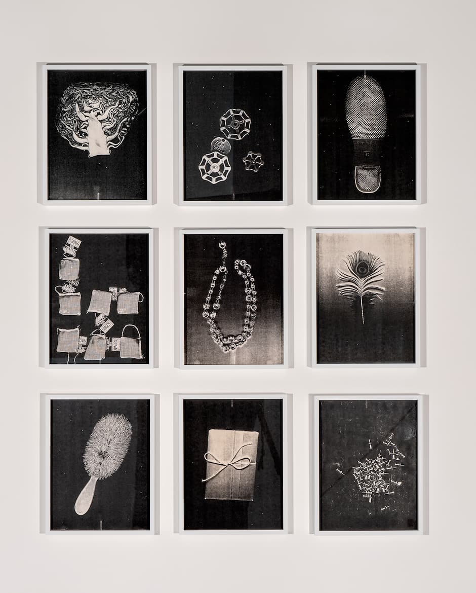 Pati Hill, Untitled (Nine Common Objects), c. 1977-79. Xérocopie, 9 x (28 x 21,5 cm). Achat à la galerie Air de Paris. Collection Frac île-de-france. © DR