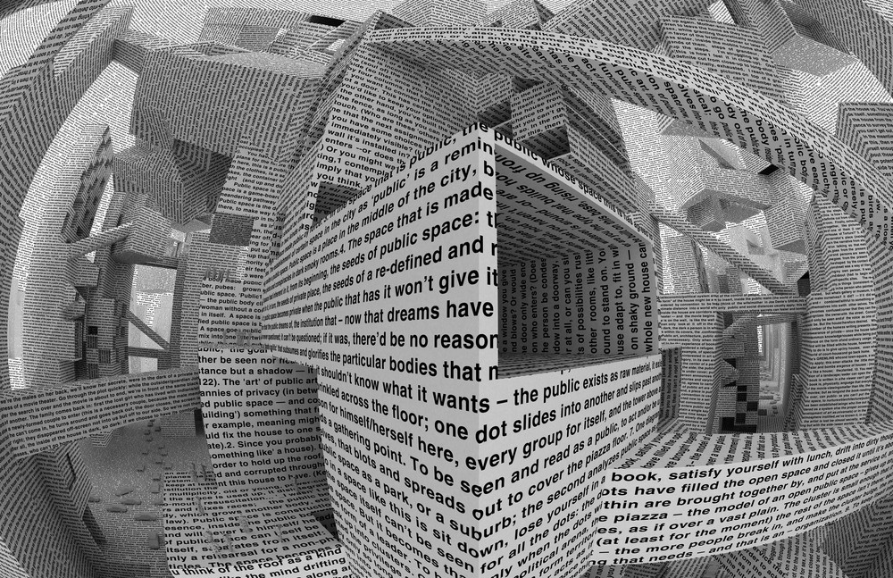 Vito Acconci, City of words, 2010. Achat à la Galerie de Multiples. Collection les Abattoirs, Musée – Frac Occitanie Toulouse, © Adagp, Paris.