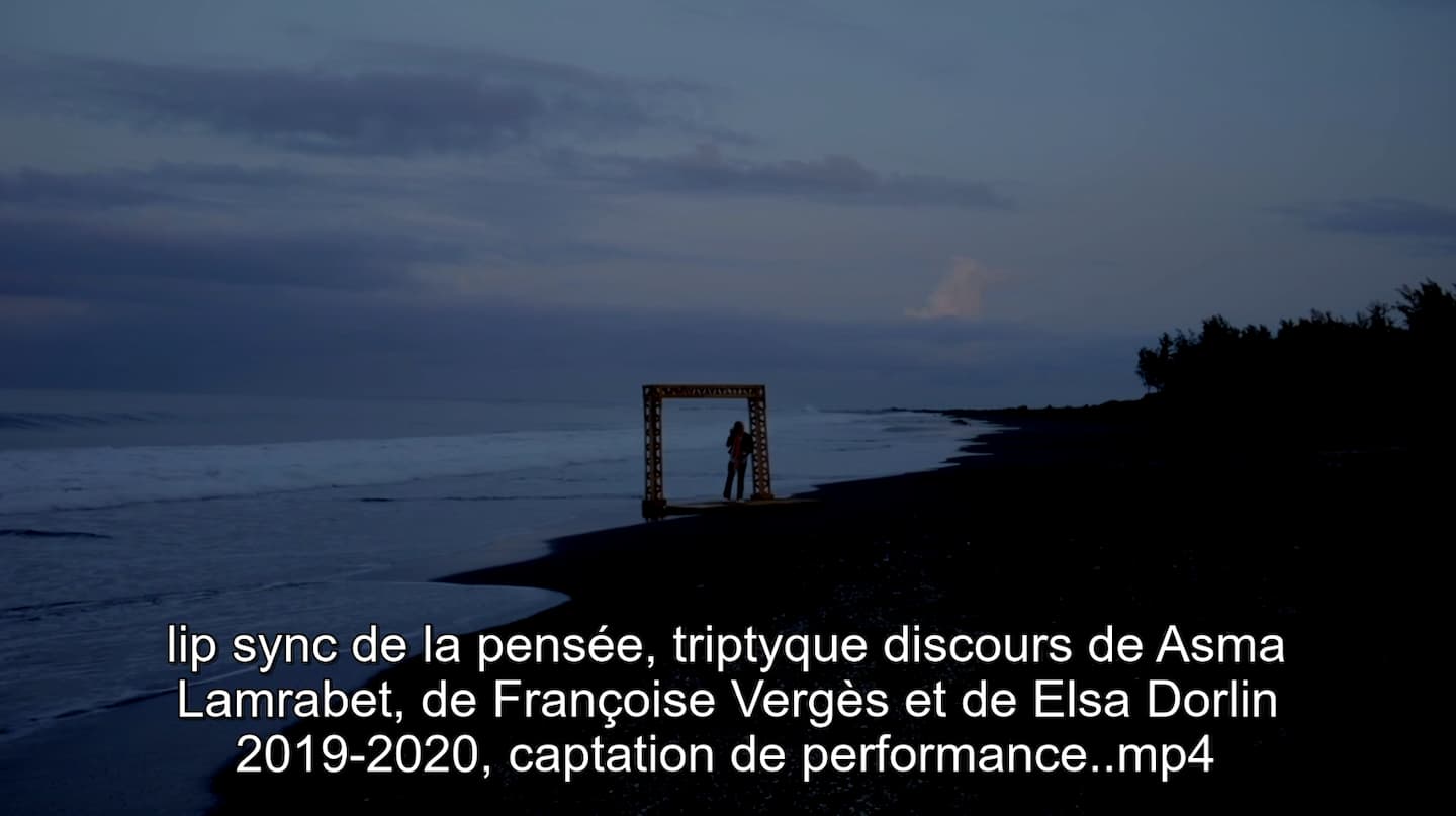 Brandon Gercara, Lip sync de la pensée, 2020. Protocole et trace vidéo, 14’. Achat à l’artiste. Collection Frac Réunion. © Brandon Gercara