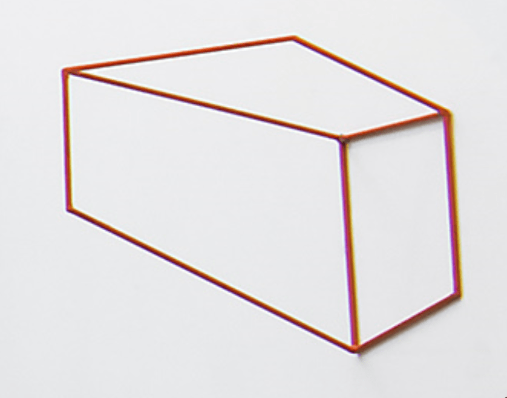 Tjeerd Alkema, Sans titre, Cube orange, 2013. Métal peint minium orange, 70 x 32 x 40 cm. Achat à la galerie AL/MA, Montpellier. Collection du Frac Occitanie Montpellier. © galerie AL/MA