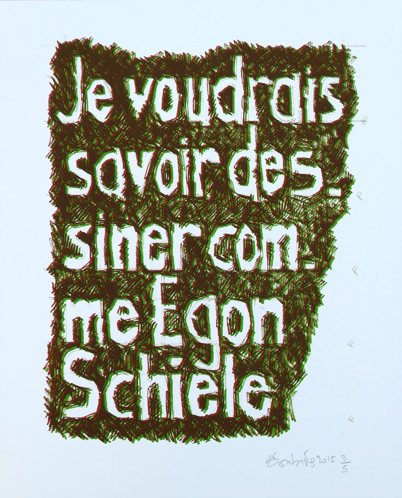 Jean-Claude Loubières, Je ne sais pas dessiner / Schiele, 2015 Don de l'artiste. Collection les Abattoirs, Musée – Frac Occitanie Toulouse, © Jean-Claude Loubières.