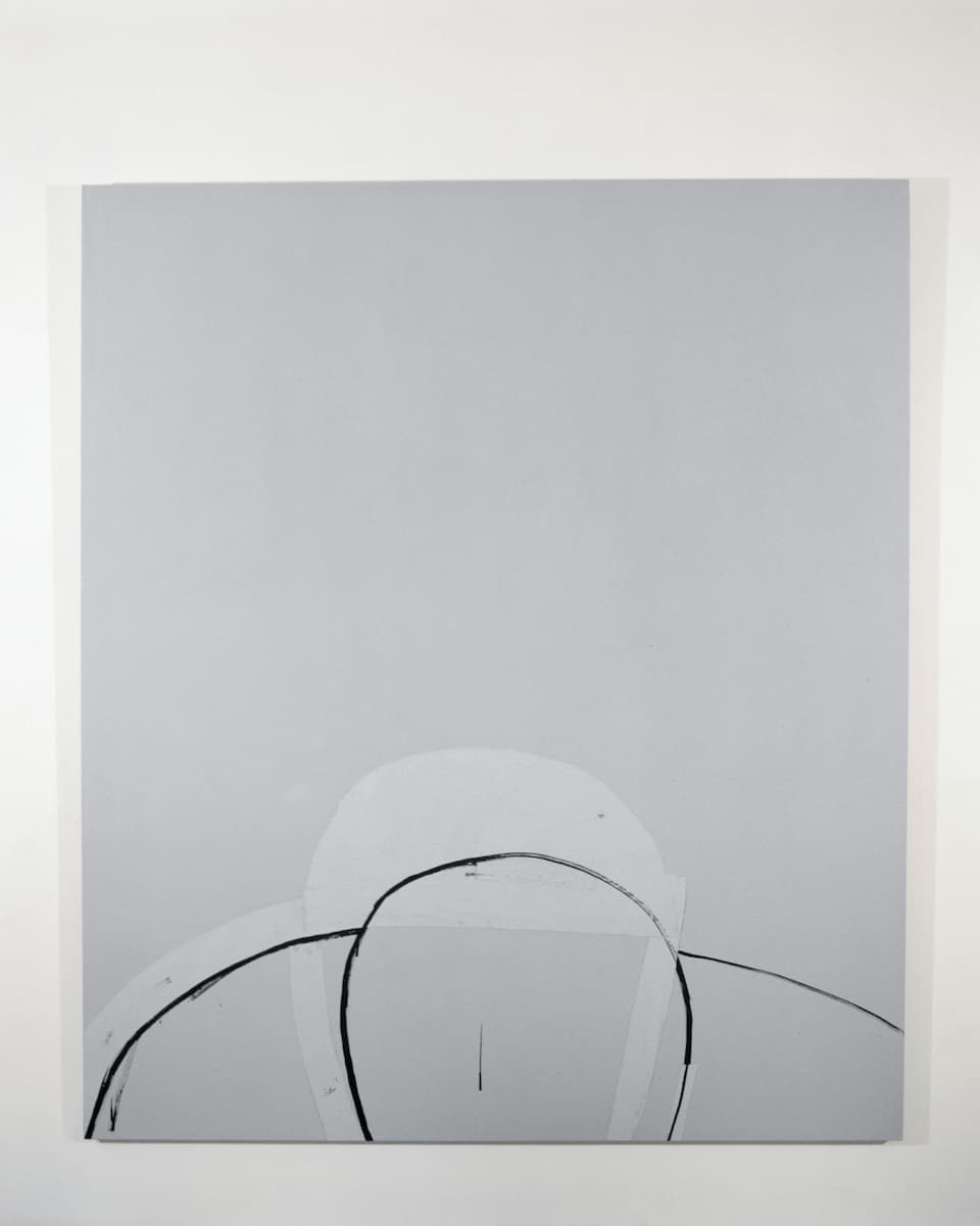 Olivier Lemesle, Cédric, New York City, 1977-R.M, 1993. Peinture acrylique et papier kraft sur toile, 205 x 175 cm. Don de l’artiste. Collection Frac Bretagne. © droits réservés