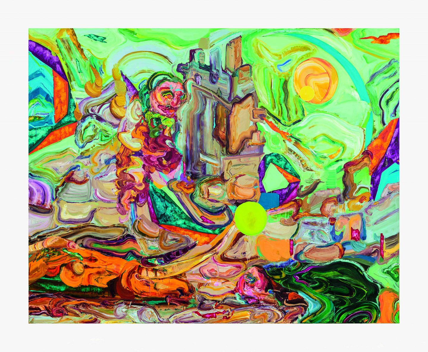 L’Épaule des souffles - 2021 - Huile sur toile - 200 × 250 cm - Courtesy Art : Concept, Paris