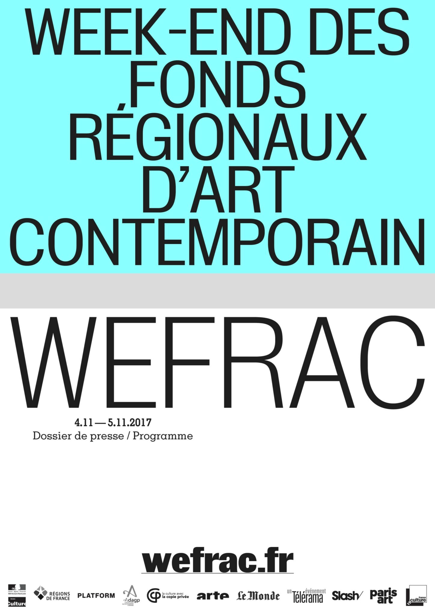 Affiche Wefrac 2017, Graphisme : large.la