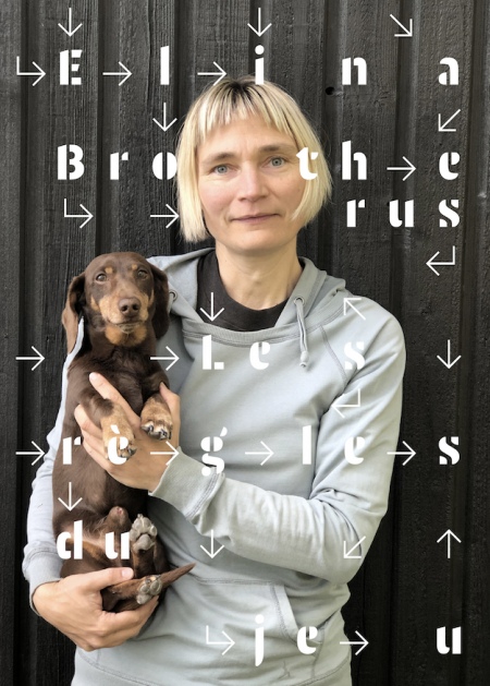 Elina Brotherus, l'artiste et son chien (the artist and her dog), snapshot, Création graphique : Anette Lenz, Paris