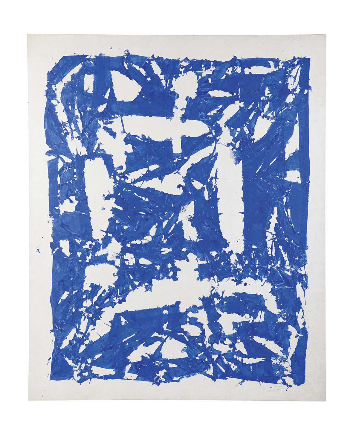 Simon HANTAÏ « Tabula » bleu - 1981, Acrylique sur toile - 235 x 191 cm - Collection FRAC Auvergne Année d'acquisition : 1985