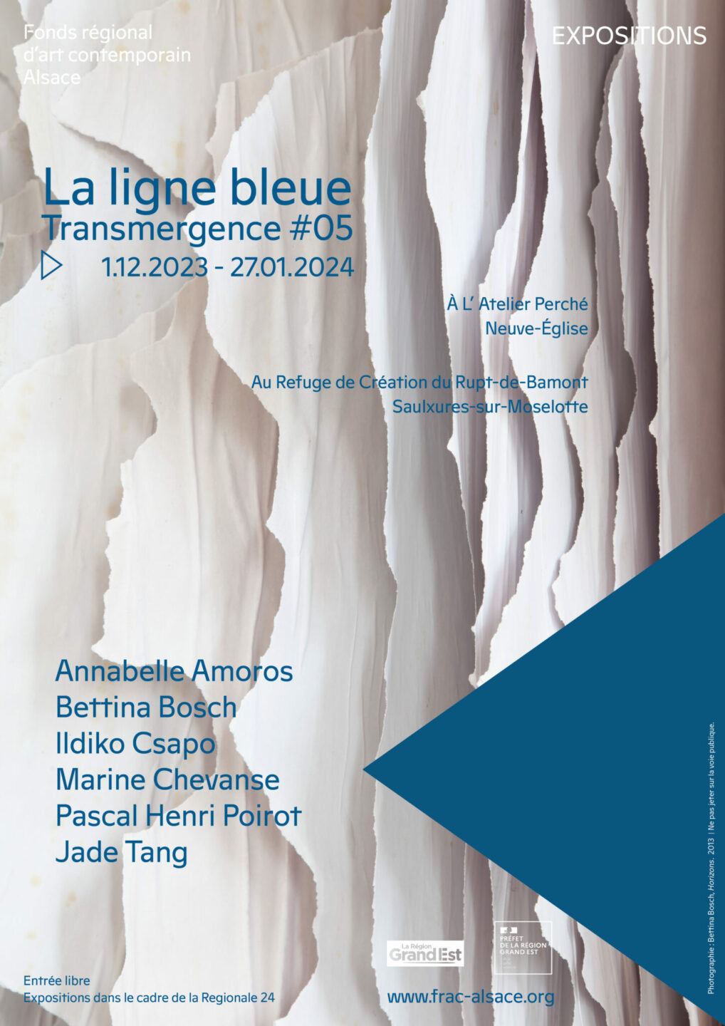 affiche de l'exposition La ligne bleue