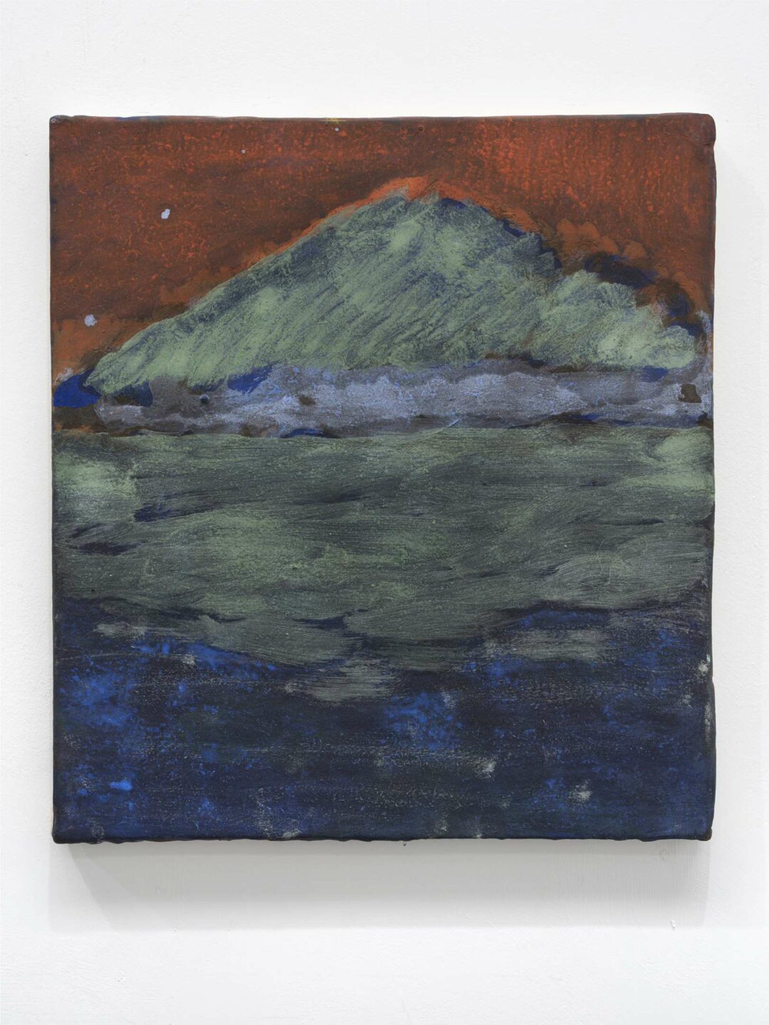 Christine Safa, Montagne triangle (Paxos) II, 2022, Huile sur toile 35 x 32 cm, Année d'acquisition : 2023