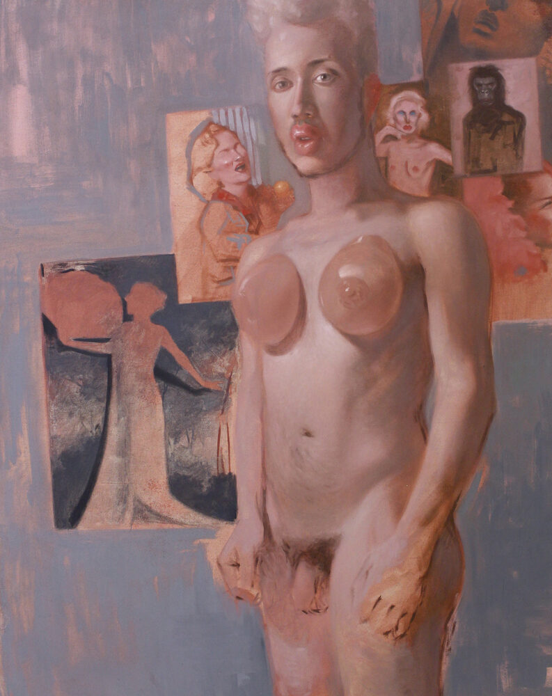 Abel Techer, Sans titre, 2017, Peinture, Huile sur toile, 100 x 80 cm, Achat à Maëlle Galerie en 2023 © Adagp, Paris, 2024