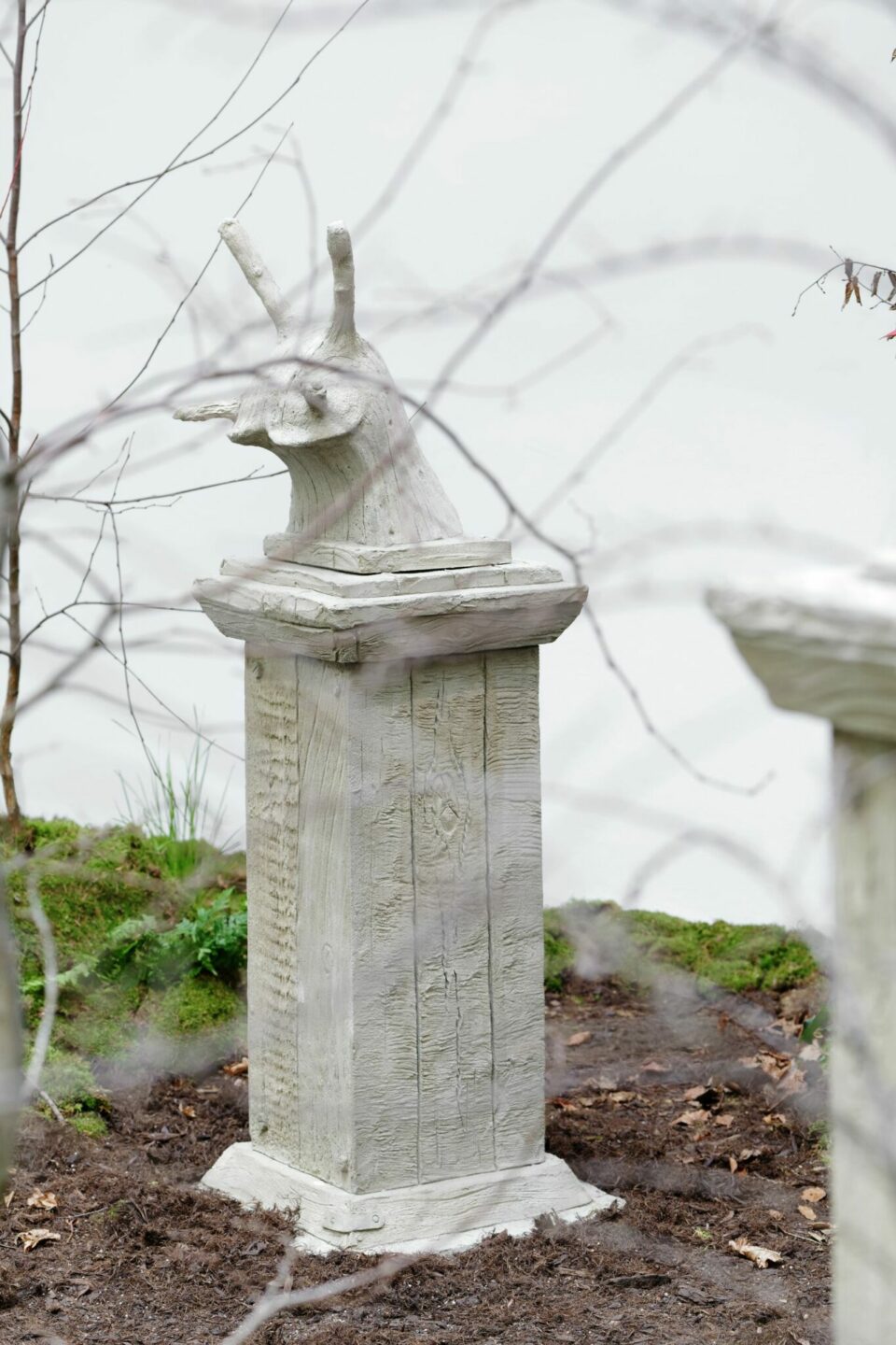 Laurent Le Deunff, Tête d'escargot, 2020, Ciment type rocaille,143 × 50 × 56 cm, Galerie Semiose © ADAGP 2026, Paris