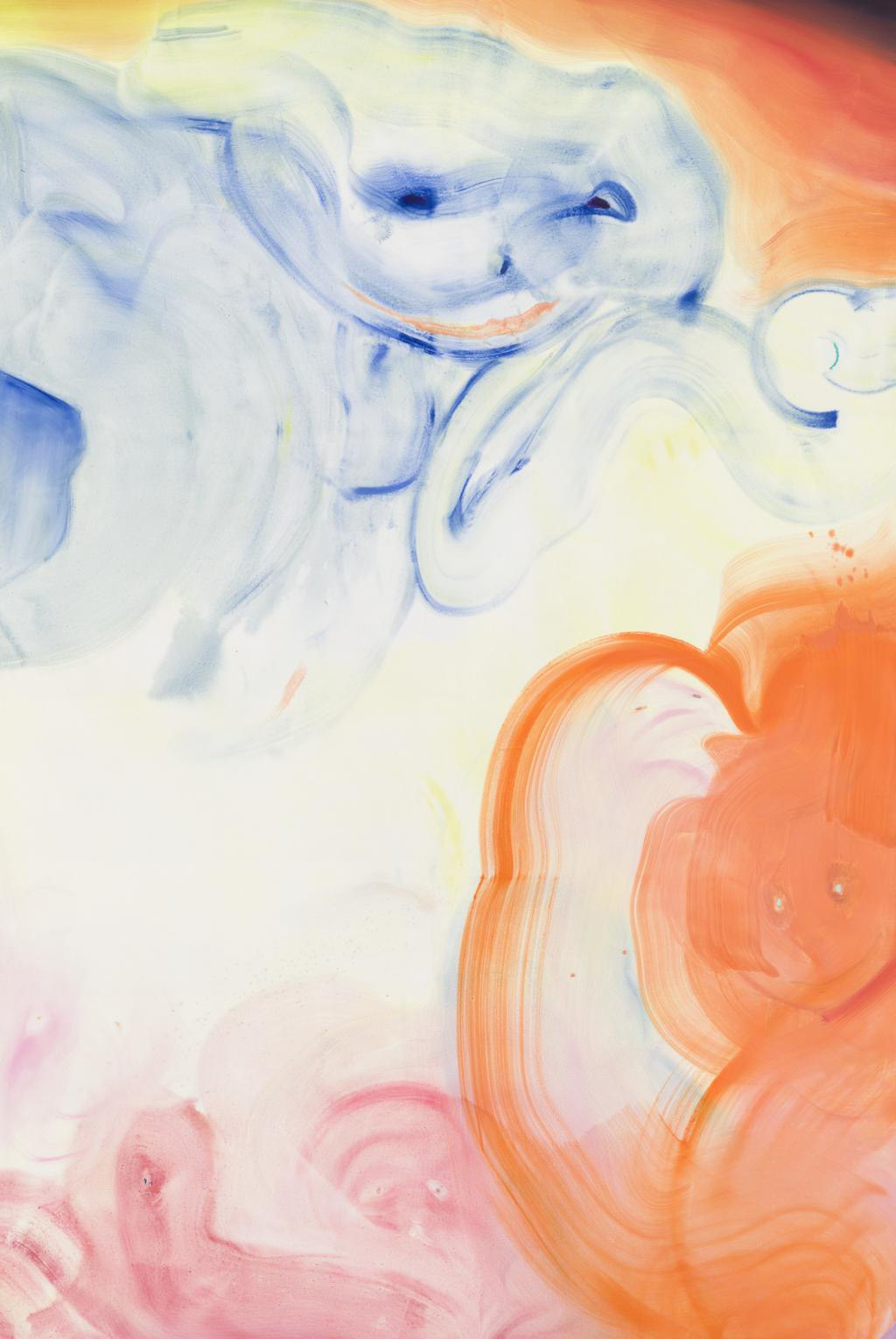 Aneta Kajzer, Über den Wolken, 2022.. Huile sur toile, 280 x 190 cm. Collection du Frac Auvergne.